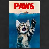 Paws Funny Cat Parody Cat Lover Gift Kitten Shark Mouse Meow Microfiber Hand Towel