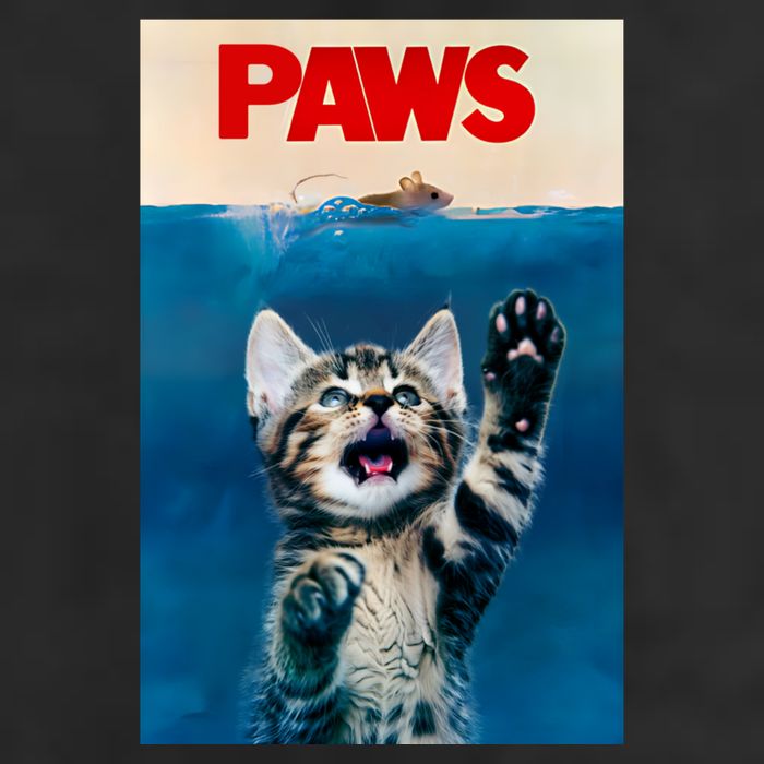 Paws Funny Cat Parody Cat Lover Gift Kitten Shark Mouse Meow Microfiber Hand Towel