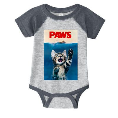 Paws Funny Cat Parody Cat Lover Gift Kitten Shark Mouse Meow Infant Baby Jersey Bodysuit