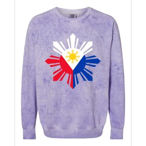 Philippine Flag Cool Gift Pinoy Flag Filipino Funny Gift Pinoy Sun Colorblast Crewneck Sweatshirt