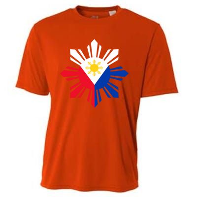 Philippine Flag Cool Gift Pinoy Flag Filipino Funny Gift Pinoy Sun Cooling Performance Crew T-Shirt