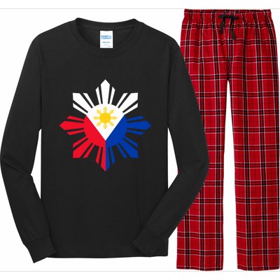 Philippine Flag Cool Gift Pinoy Flag Filipino Funny Gift Pinoy Sun Long Sleeve Pajama Set