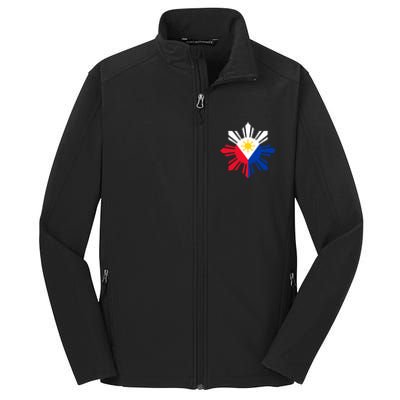 Philippine Flag Cool Gift Pinoy Flag Filipino Funny Gift Pinoy Sun Core Soft Shell Jacket