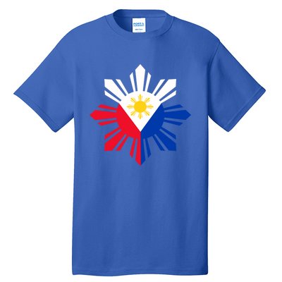 Philippine Flag Cool Gift Pinoy Flag Filipino Funny Gift Pinoy Sun Tall T-Shirt