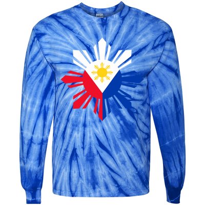 Philippine Flag Cool Gift Pinoy Flag Filipino Funny Gift Pinoy Sun Tie-Dye Long Sleeve Shirt