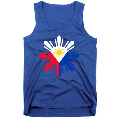 Philippine Flag Cool Gift Pinoy Flag Filipino Funny Gift Pinoy Sun Tank Top