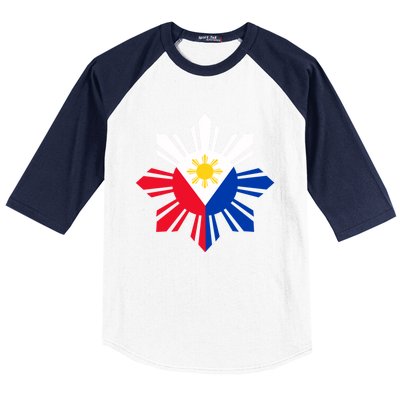 Philippine Flag Cool Gift Pinoy Flag Filipino Funny Gift Pinoy Sun Baseball Sleeve Shirt