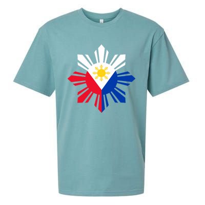 Philippine Flag Cool Gift Pinoy Flag Filipino Funny Gift Pinoy Sun Sueded Cloud Jersey T-Shirt