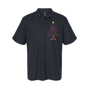 Pink Flamingo Christmas Tree Cute Flamingos Holiday Decor Softstyle Adult Sport Polo