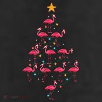 Pink Flamingo Christmas Tree Cute Flamingos Holiday Deco Cool Comfort Performance Bucket Hat