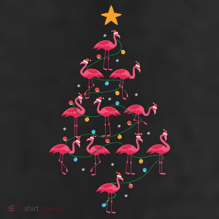 Pink Flamingo Christmas Tree Cute Flamingos Holiday Deco Cool Comfort Performance Bucket Hat