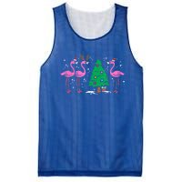 Pink Flamingo Christmas Palm Tree Tropical Xmas Funny Great Gift Mesh Reversible Basketball Jersey Tank