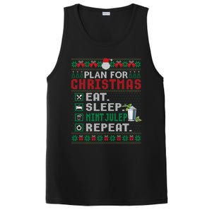 Plan For Christmas Eat Sleep Mint Julep Repeat Cocktail Gift PosiCharge Competitor Tank