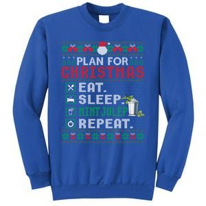 Plan For Christmas Eat Sleep Mint Julep Repeat Cocktail Gift Sweatshirt