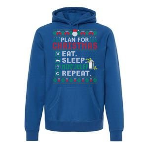 Plan For Christmas Eat Sleep Mint Julep Repeat Cocktail Gift Premium Hoodie