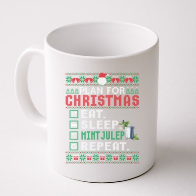 Plan For Christmas Eat Sleep Mint Julep Repeat Cocktail Gift Coffee Mug