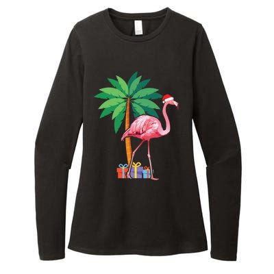 Pink Flamingo Christmas Gift Christmas Party Gift Womens CVC Long Sleeve Shirt