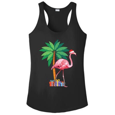 Pink Flamingo Christmas Gift Christmas Party Gift Ladies PosiCharge Competitor Racerback Tank