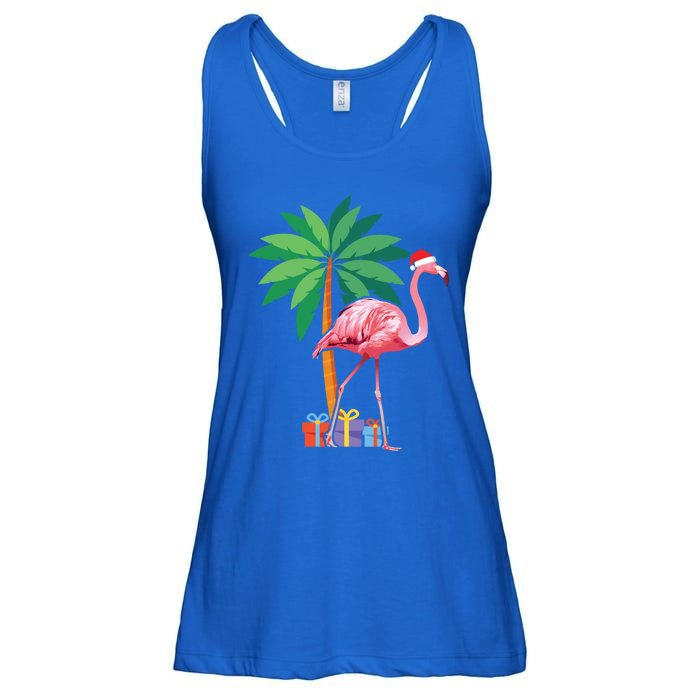 Pink Flamingo Christmas Gift Christmas Party Gift Ladies Essential Flowy Tank