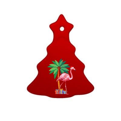 Pink Flamingo Christmas Gift Christmas Party Gift Ceramic Tree Ornament