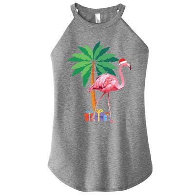 Pink Flamingo Christmas Gift Christmas Party Gift Women's Perfect Tri Rocker Tank