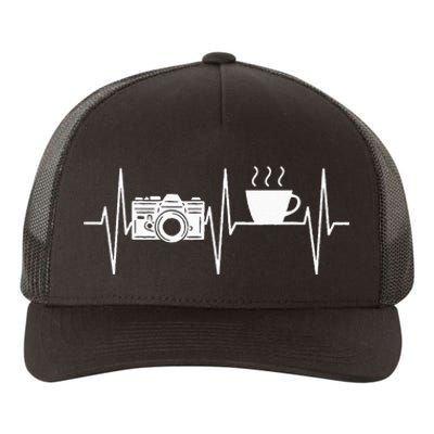 Photographer Funny Coffee Lover Camera Photography Yupoong Adult 5-Panel Trucker Hat