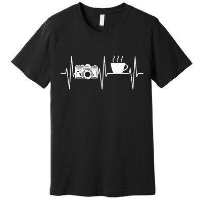 Photographer Funny Coffee Lover Camera Photography Premium T-Shirt
