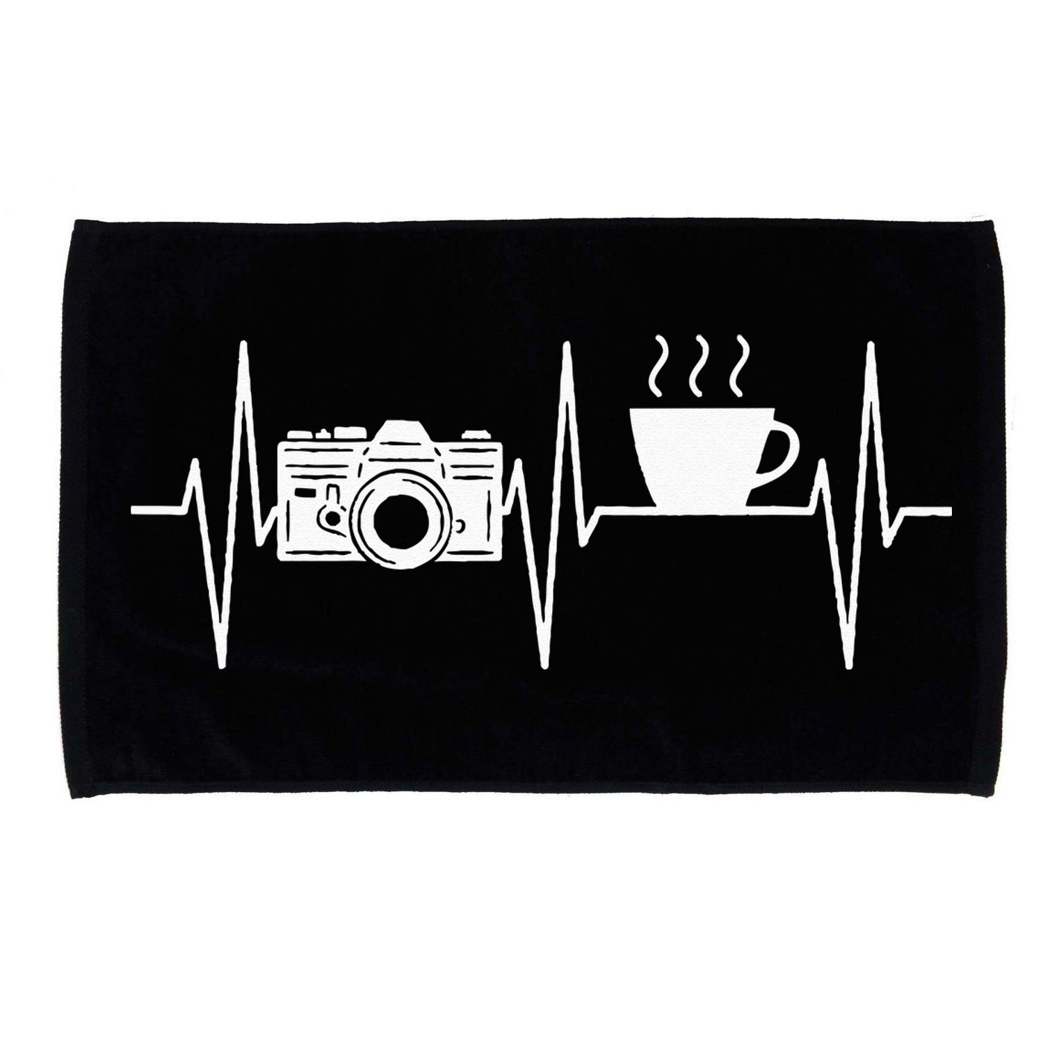 Photographer Funny Coffee Lover Camera Photography Microfiber Hand Towel