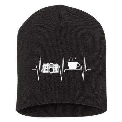 Photographer Funny Coffee Lover Camera Photography Short Acrylic Beanie