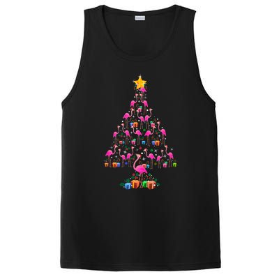 Pink Flamingo Christmas Tree Cute Flamingos Holiday Decor Gift PosiCharge Competitor Tank