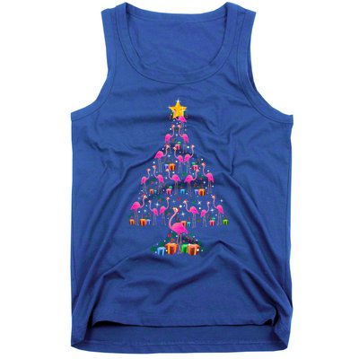 Pink Flamingo Christmas Tree Cute Flamingos Holiday Decor Gift Tank Top