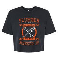 Plumber Funny College Plumbing Joke Pun Item Bella+Canvas Jersey Crop Tee