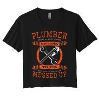 Plumber Funny College Plumbing Joke Pun Item Women's Crop Top Tee