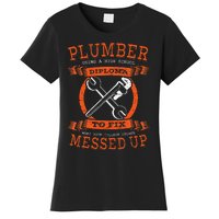 Plumber Funny College Plumbing Joke Pun Item Women's T-Shirt