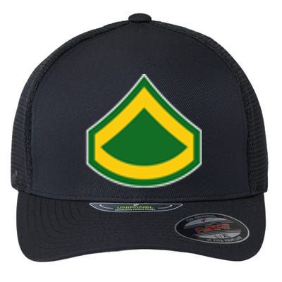 Private First Class Mlitary Badge Flexfit Unipanel Trucker Cap