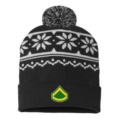 Private First Class Mlitary Badge USA-Made Snowflake Beanie