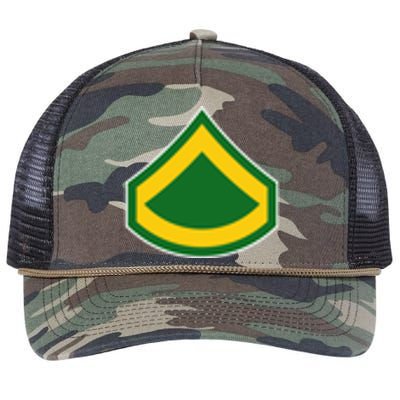 Private First Class Mlitary Badge Retro Rope Trucker Hat Cap