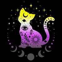 Pride Flag Colors N.O.N.B.I.N.A.R.Y Astronomy Cat Mousepad