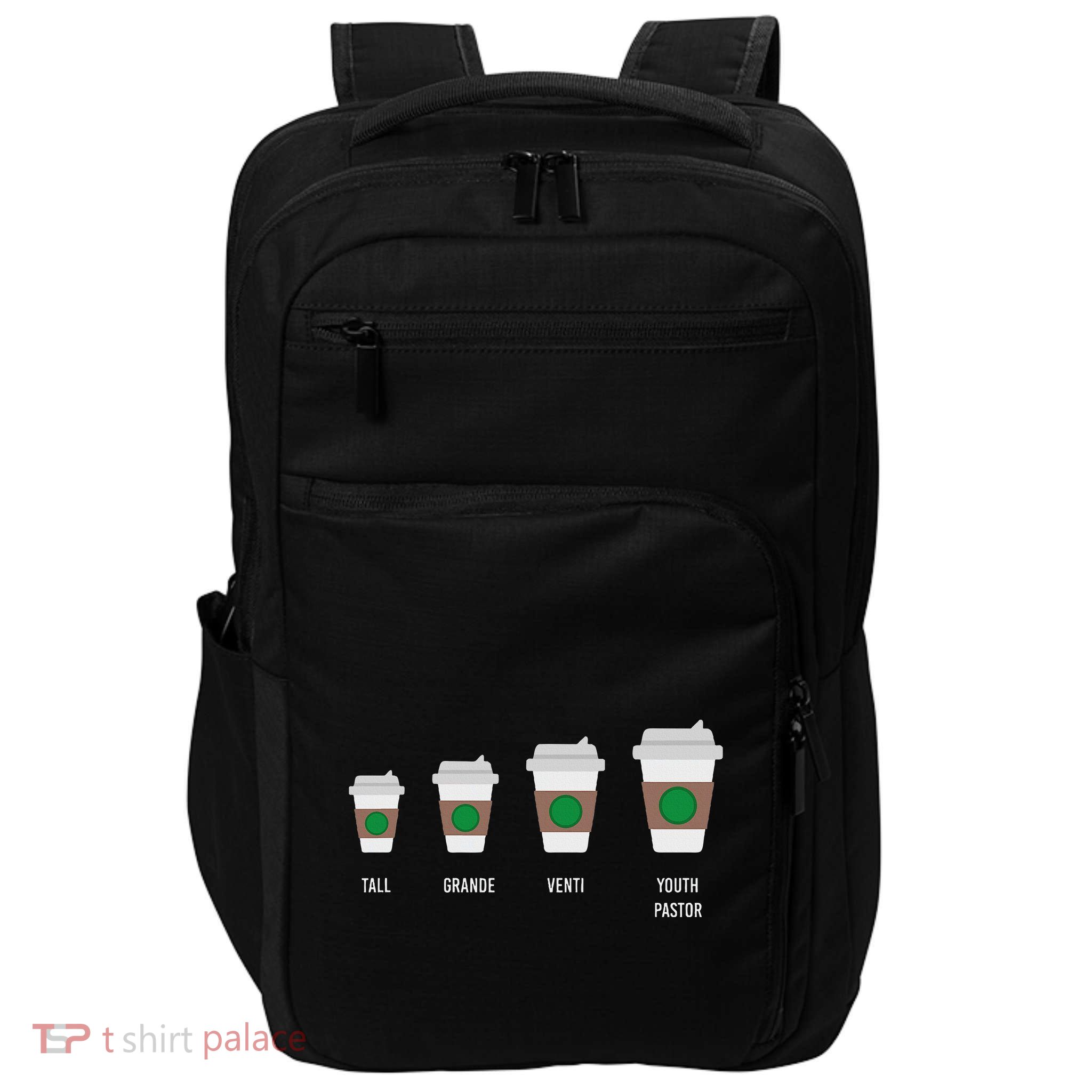 Pastor Funny Coffee Drinking Church Pastor Impact Tech Backpack