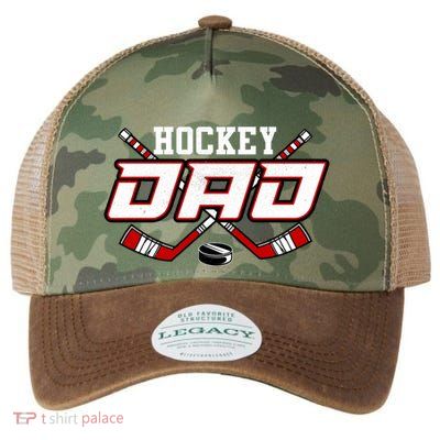 Papa FatherS Day Vintage Hockey Dad Gift Legacy Tie Dye Trucker Hat