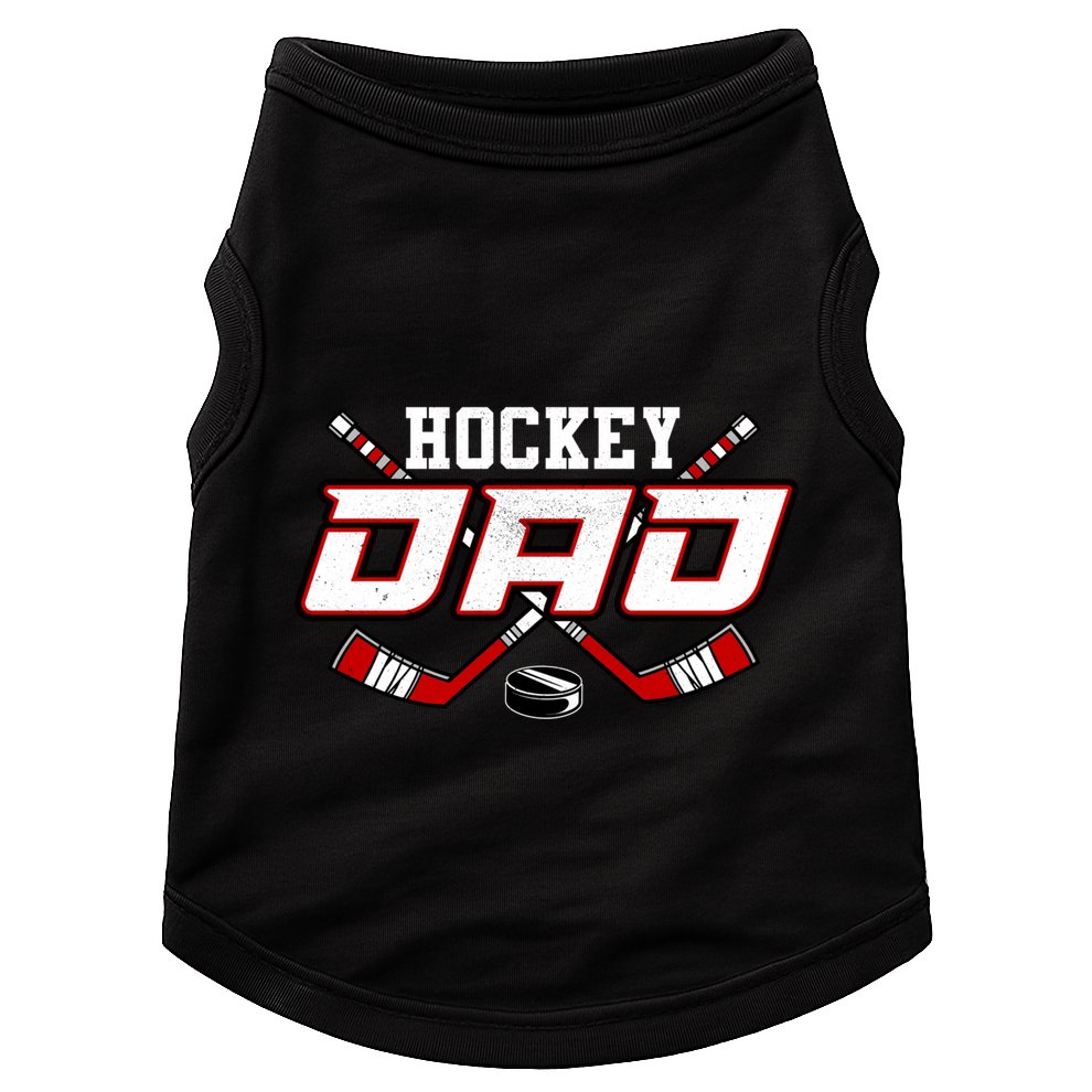 Papa FatherS Day Vintage Hockey Dad Gift Doggie Tank