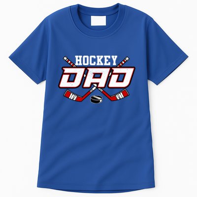 Papa FatherS Day Vintage Hockey Dad Gift Tall T-Shirt