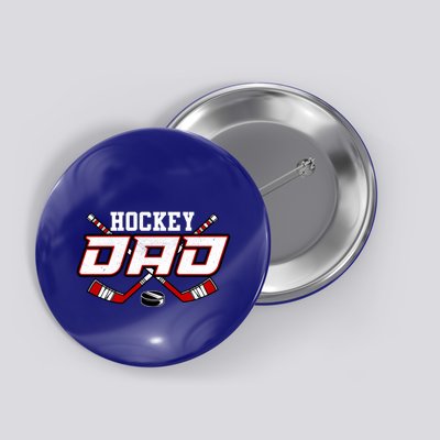 Papa FatherS Day Vintage Hockey Dad Gift Button