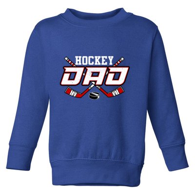 Papa FatherS Day Vintage Hockey Dad Gift Toddler Sweatshirt
