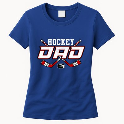 Papa FatherS Day Vintage Hockey Dad Gift Womens T-Shirt