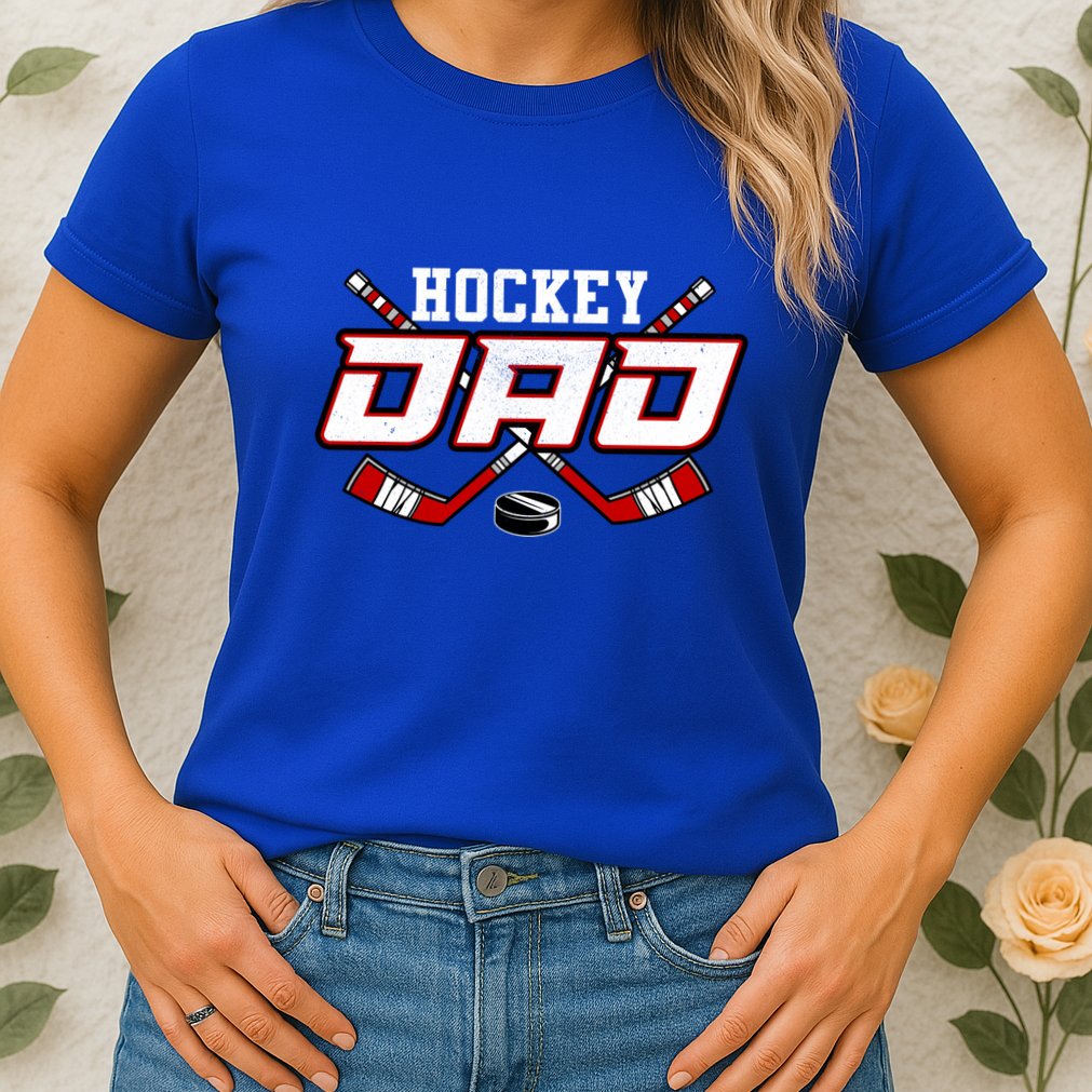 Papa FatherS Day Vintage Hockey Dad Gift Womens T-Shirt