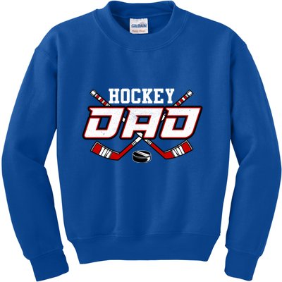 Papa FatherS Day Vintage Hockey Dad Gift Kids Sweatshirt