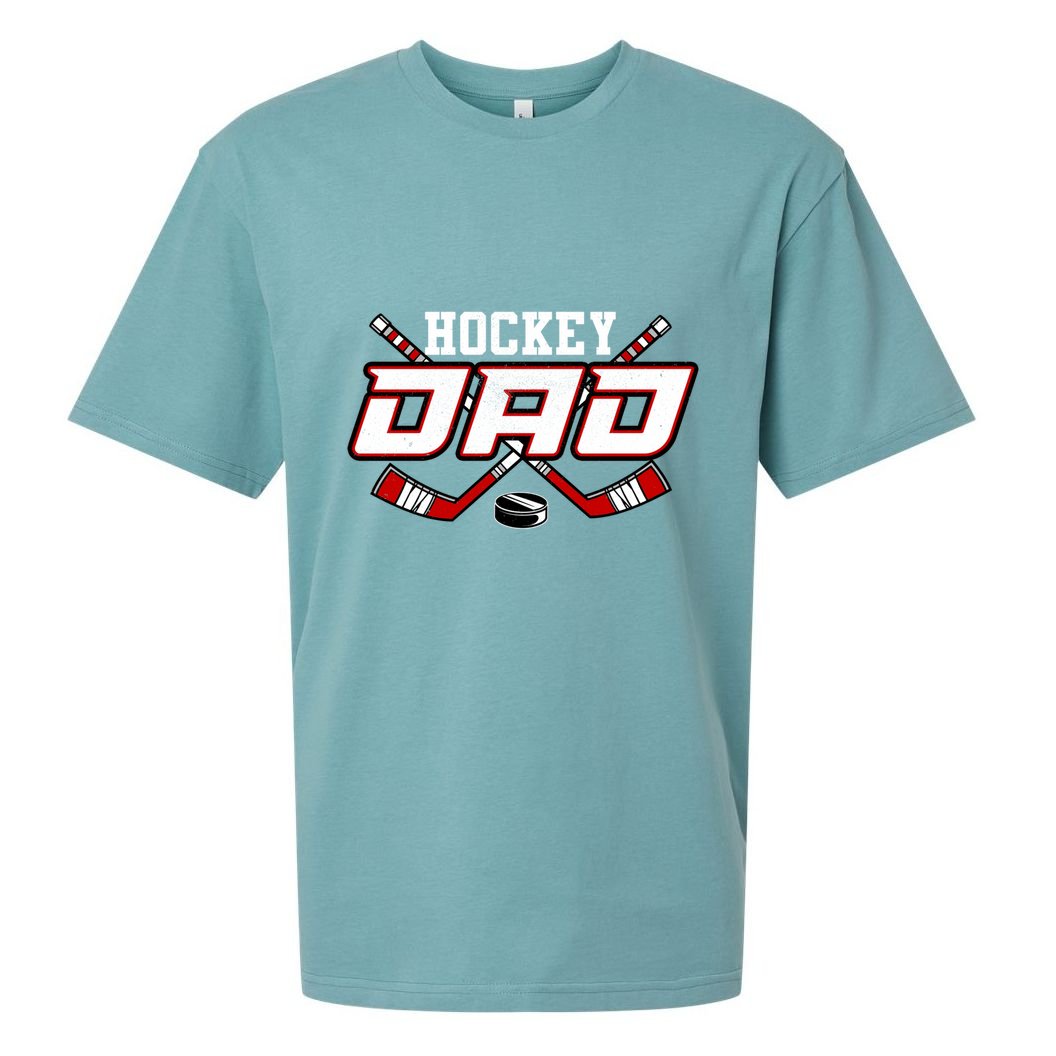 Papa FatherS Day Vintage Hockey Dad Gift Sueded Cloud Jersey T-Shirt