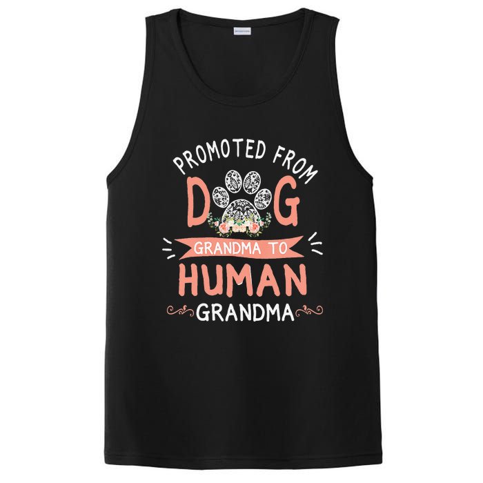 Promoted From Dog Grandma To Human Grandma Mother's Day PosiCharge Competitor Tank