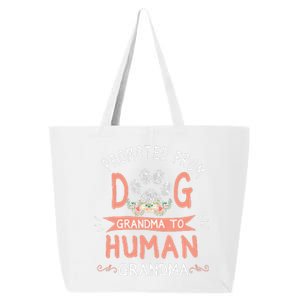 Promoted From Dog Grandma To Human Grandma Mother's Day 25L Jumbo Tote